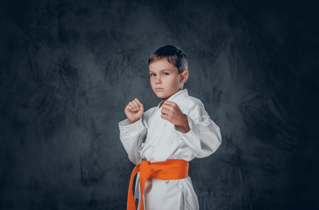 A young boy posing